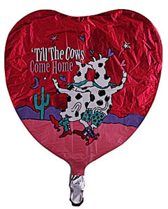 cow party mylar balloon valentines day