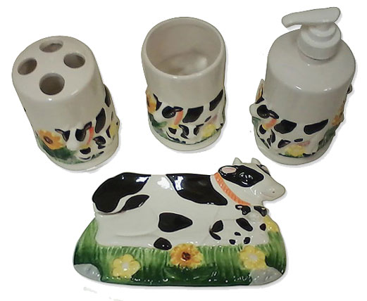 gift cow bath set