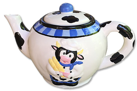 cow kitchen chef teapot