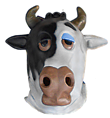 big cow rubber mask mascot
