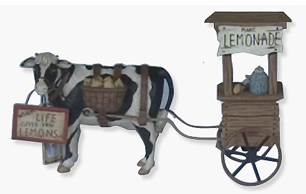 cow lemonade statue