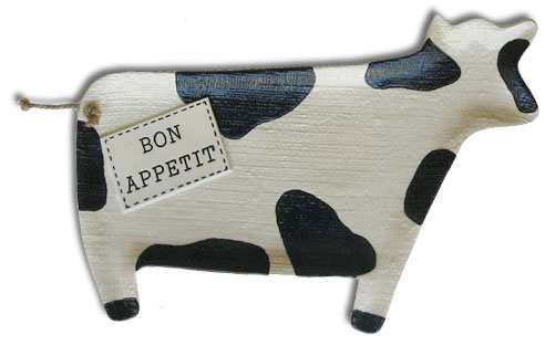 melamine cow serving tray