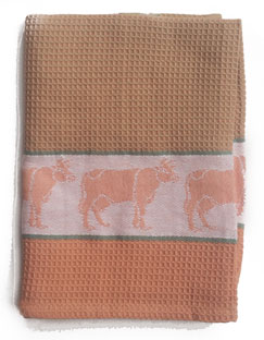 brown cow kitchen towel