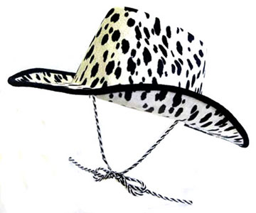 ladies cow party hat drawstring