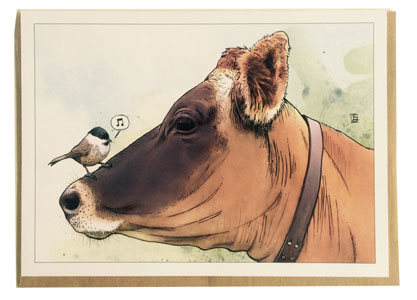 cow greeting Cards
