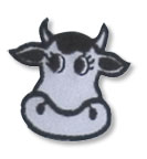 cow iron on patch