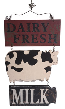 Cow Holstein Milk Signs