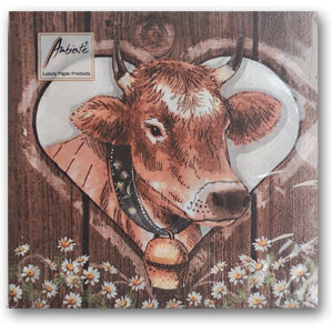 cow elsie party napkin