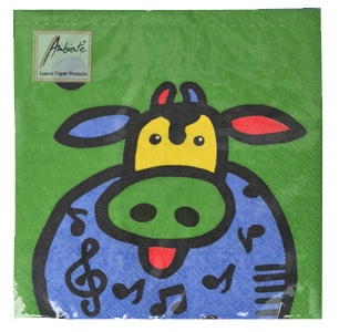 cow party music note napkin