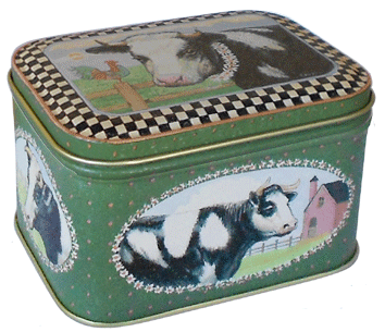 cow tin box