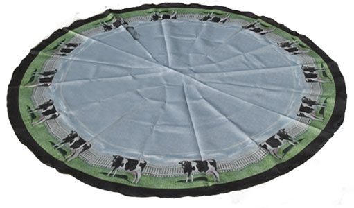 cow tablecloth round