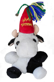 cow happy birthday party plush