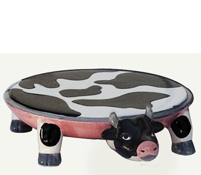 cow birthday cake stand