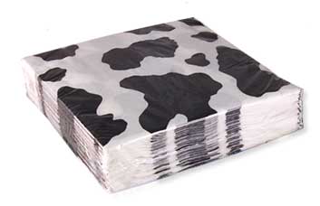 cow party paper dessert napkin