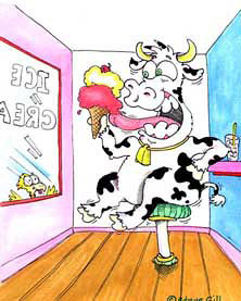 cow ice cream art