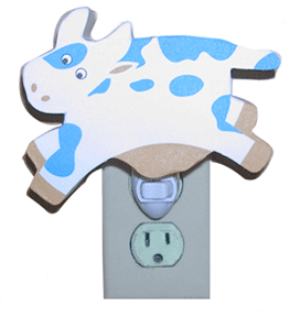 cow lampshade night light