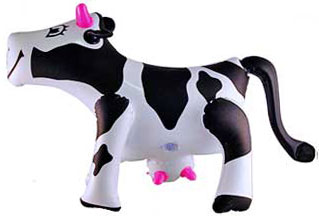 inflatable 3D blow up party cow