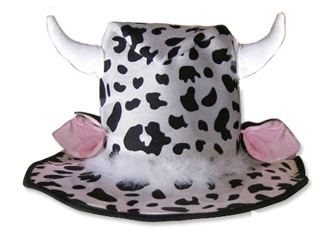 ladies big cow party hat