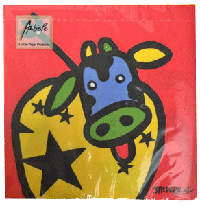 cow color party napkin