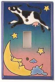 cow moon light switch cover