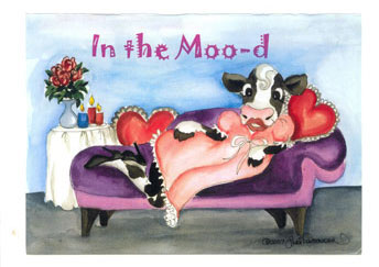 cow love greeting card