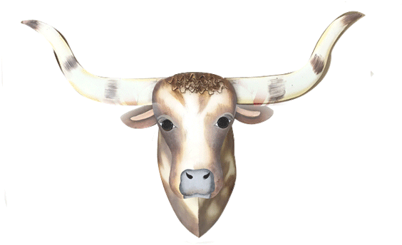 cow Christmas Longhorn Ornament