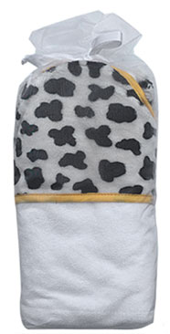 cow baby hooded towel 
