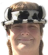 cow plush party hat