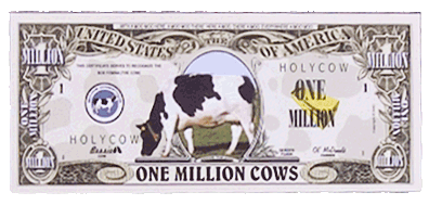 cow million dollar bills