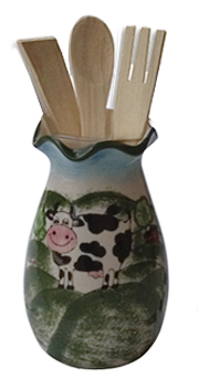cow kitchen utensil holder