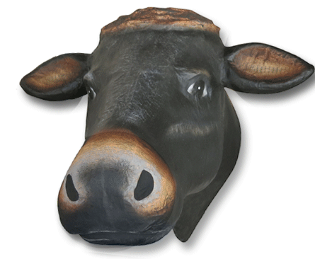 cow head paper mache