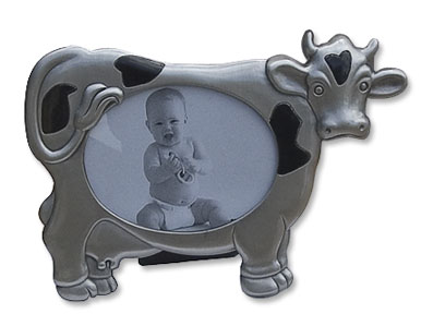 cow pewter picture frame