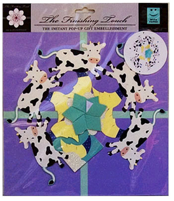 cow pop up gift wrap decoration
