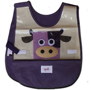 cow kids purple smock