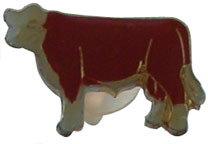 cow lapel pin