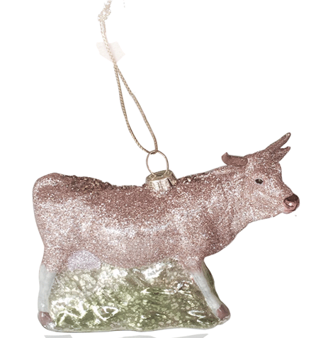 cow rhinestone ornament