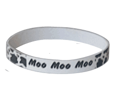 cow wrist band rubber