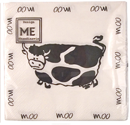 cow moo party napkins