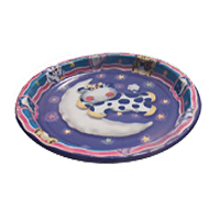 cow party paper dessert plate