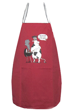 cow steak apron