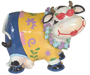 cow porcelain bank