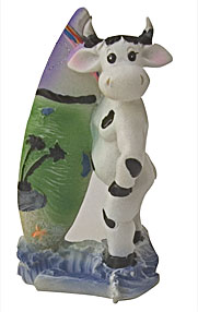 cow on a surf