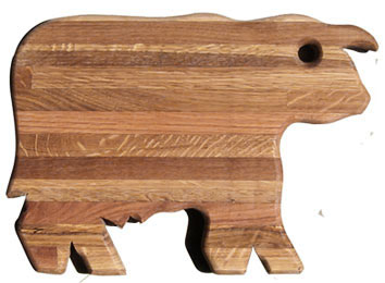 cow wood cutting board