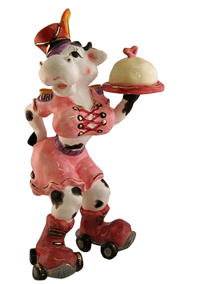 cow restaurant quality roller skate porcelain