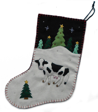 cow Christmas stocking