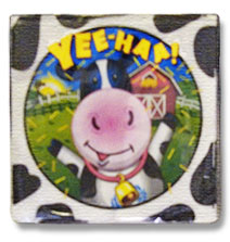 cow print small beverage party napkin